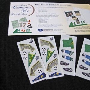 Creative Memories 1 Soccer Combo pk,   4 additional studio stickers,